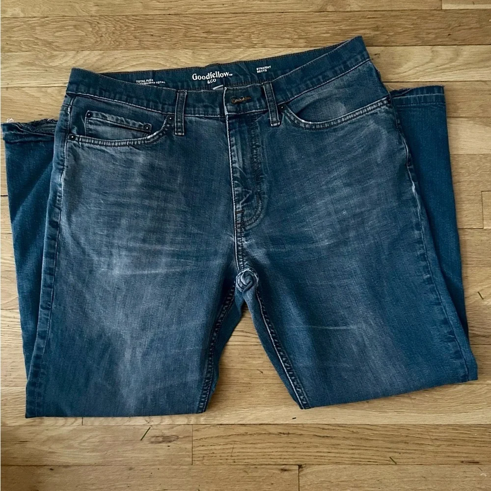 ✨Goodfellow Slim Straight Stretch Denim Jeans‎ Mens 36x30 Blue NWOT✨
